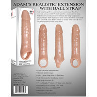 9" Realistic Penis Sleeve + Strap