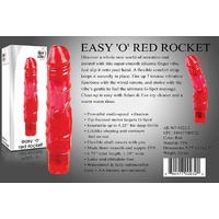 5" Easy O Red Rocket Jelly Vibrator