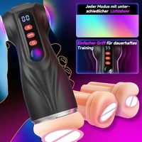 Male Masturbator 3 Sleeves Pocket Pussy Penis Pump with 9 Sucking