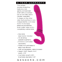8.5" Vibrating Strapless Strap On