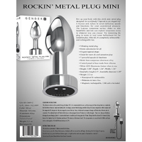 3" Vibrating Metal Butt Plug