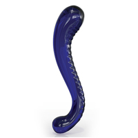 6.5"  Blue Glass Dildo