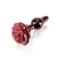 2.4" Rose Glass Butt Plug
