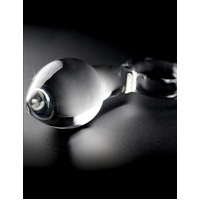 5.5" Curved Glass Butt Plug