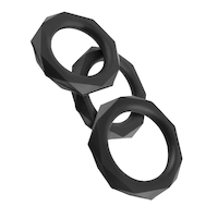 Silicone Designer Cock Rings x3