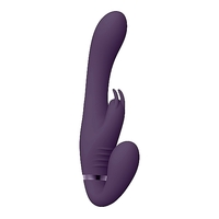 4" Satu Vibrating Strapless Strap On