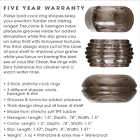 Triple Thick Cock Rings Set x3