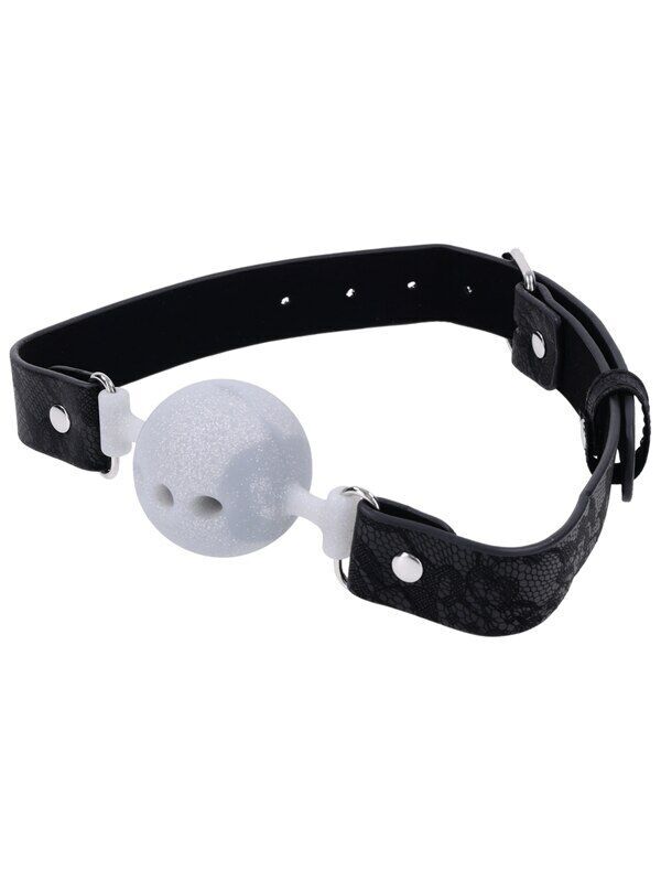 Large View Sex and Mischief Lace Silicone Breathable Ball Gag