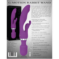 5"  G-Motion  Wand Rabbit Vibrator