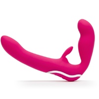Strapless Strap On Rabbit Set