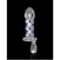 3.9" Ribbed Glass Dildo
