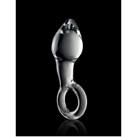 5.5" Curved Glass Butt Plug