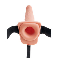 9" Hollow Squirting Strap-On + Balls