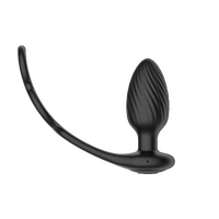 Tornado Cock And Ball Ring Rotating And Vibrating Butt Plug With Remote Control And Cock And Ball Ring