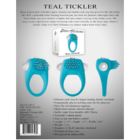 Teal Tickler Vibrating Cock Ring