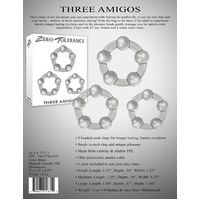 Three Amigos Cock Rings Set x3