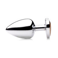 Gemstones Tiger's Eye Heart Large Anal Plug