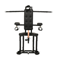 Master Series Enforcer Chair with Sex Machine Deluxe Restraint Chair with Mains Powered Sex Machine