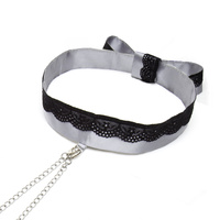 Play Nice Satin and Lace Collar and Nipple Clamps