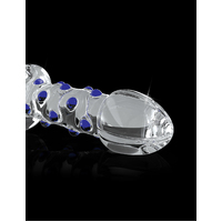 3.9" Ribbed Glass Dildo