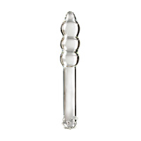 7" Ribbed Glass Dildo