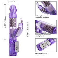 4.5" Beaded Rabbit Vibrator