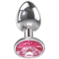 2" Pink Gem Small Metal Butt Plug