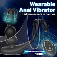 360° Rotating Prostate Massager With Dual Cock Rings