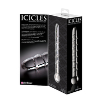 7.5" Ribbed Glass Dildo