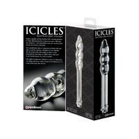 7" Ribbed Glass Dildo