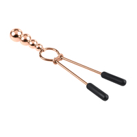 Selopa BEADED NIPPLE CLAMPS - Rose Gold Rose Gold Nipple Clamps - Set of 2