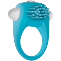 Teal Tickler Vibrating Cock Ring