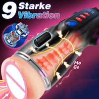Male Masturbator 3 Sleeves Pocket Pussy Penis Pump with 9 Sucking