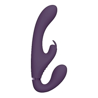 4" Satu Vibrating Strapless Strap On
