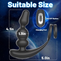360° Rotating Prostate Massager With Dual Cock Rings