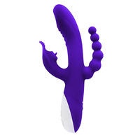 Evolved Lick Me Purple 24.8 cm USB Rechargeable Triple Stim Vibrator