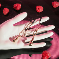 Selopa BEADED NIPPLE CLAMPS - Rose Gold Rose Gold Nipple Clamps - Set of 2