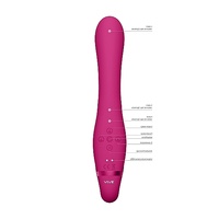 4" Satu Vibrating Strapless Strap On