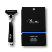 Three Blade Cartridge Razor - Black