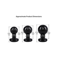 The Classic Round Butt Plug - 3 piece set Black