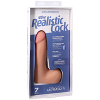 The Realistic Cock - With Removable Vac-U-Lock Suction Cup - ULTRASKYN - 7 Inch (with balls) Vanilla