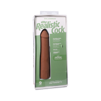 The Realistic Cock - With Removable Vac-U-Lock Suction Cup - ULTRASKYN - 9 Inch Caramel