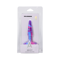 A-Play Groovy  Silicone Anal Plug  4 inch Berry