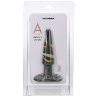 A-Play Groovy Silicone Anal Plug 5" Camouflage