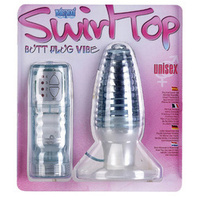 Large Swirl Top Butt Plug