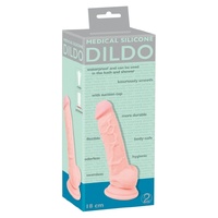 Medical Silicone 7"" Dildo - Flesh