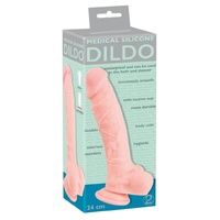 Medical Silicone 9.5" Dildo - Flesh