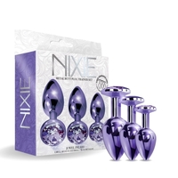Nixie Metal Butt Plug Trainer Set Metallic