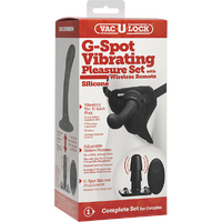 6" G-Spot Pleasure Vibrating Strap On Set