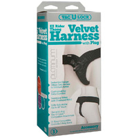 EZ Rider Thong Velvet Harness with Plug